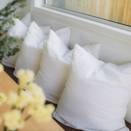European Pillowcase Pair in White