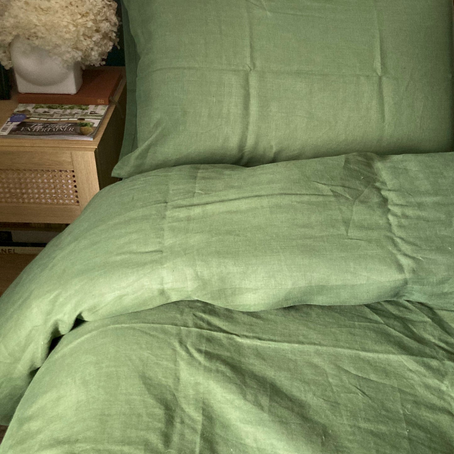 100% Hemp Duvet Set in Forest