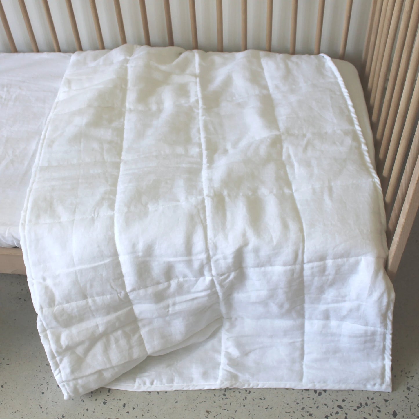 Snow White Quilted Blanket