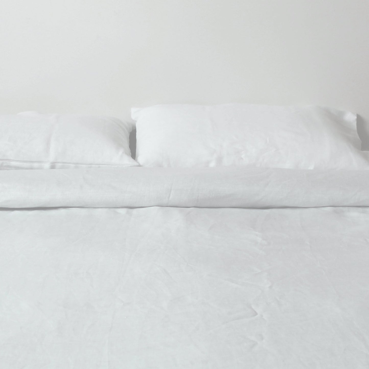duvet quilt cover set in pure hemp linen white fabric