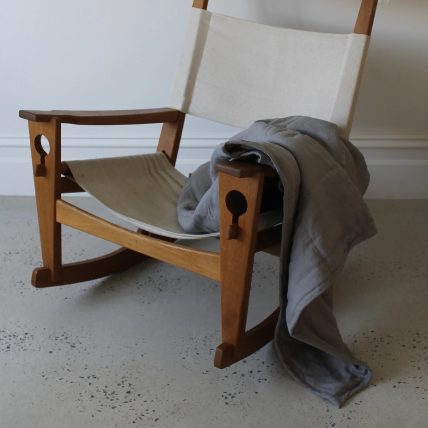 Ash Grey Quilted Blanket
