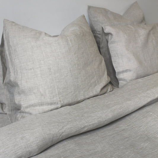 pure hemp linen pillowcases in European and standard size pebble natural colour