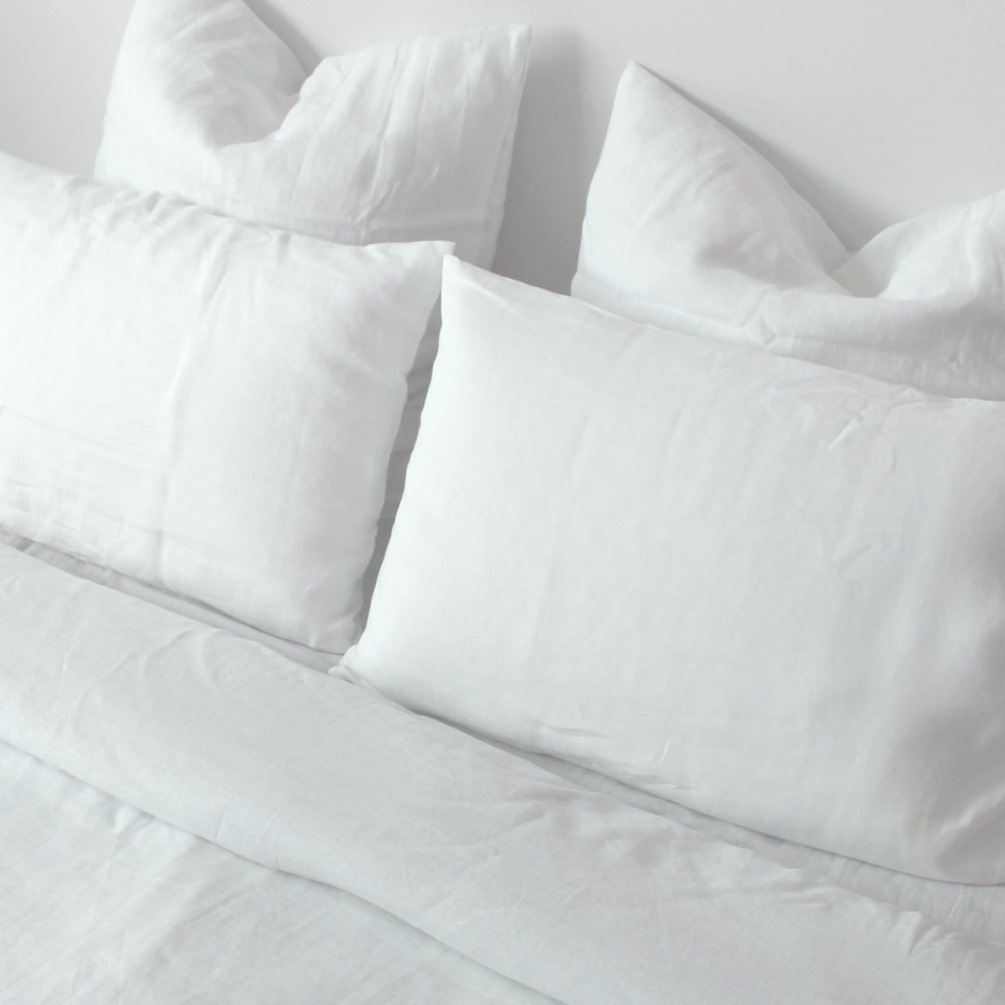 pure hemp linen pillowcases in white European and standard sizes