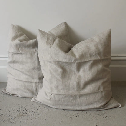 pure hemp linen pillowcases in European and standard size pebble natural colour