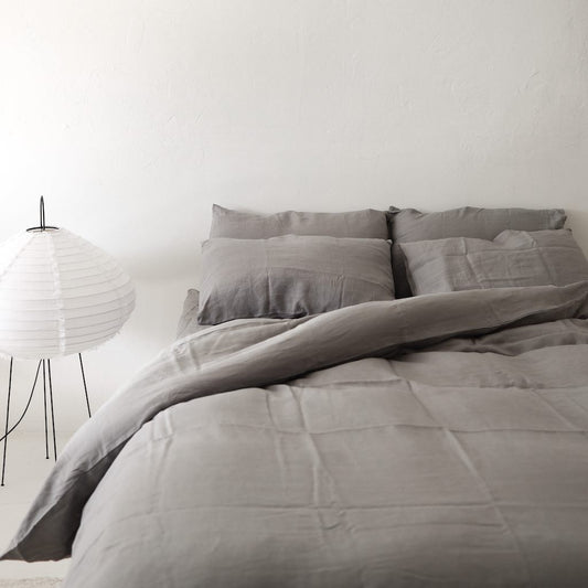 Scandi style minimalist hemp linen in grey