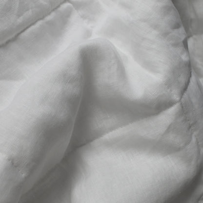 100% Hemp Quilted Blanket in Snow | Outlet 50% Off